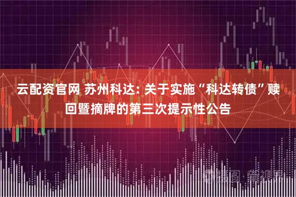 云配资官网 苏州科达: 关于实施“科达转债”赎回暨摘牌的第三次提示性公告