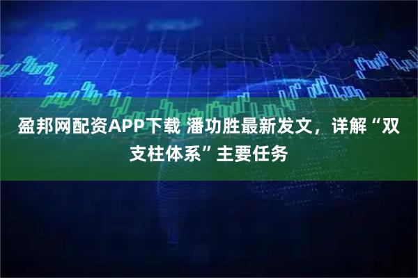 盈邦网配资APP下载 潘功胜最新发文，详解“双支柱体系”主要任务